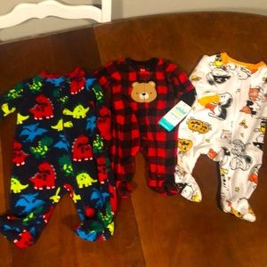 Boys 0-3 months and one is a Carter premie and peanuts Halloween with zippers